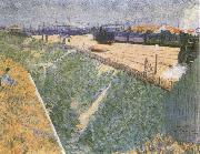 Charles Angrand The Western Railway Leaving Paris oil painting